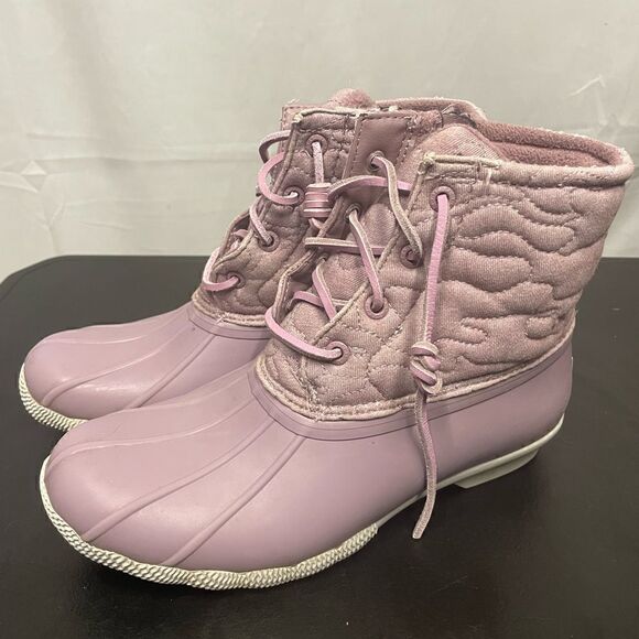 Lilac Sperry Duck Boots - Picture 1 of 5